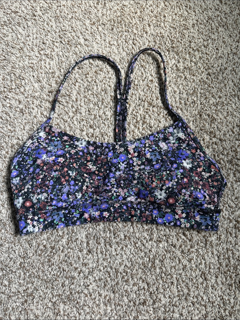 lululemon Floral Racerback Bralette - Purple Floral